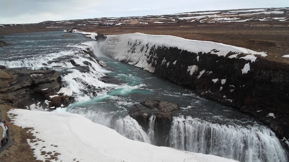 chute d'eau Gulfoss en Islande