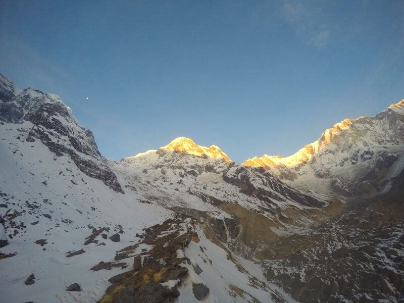 Lever du soleil sur les Annapurnas